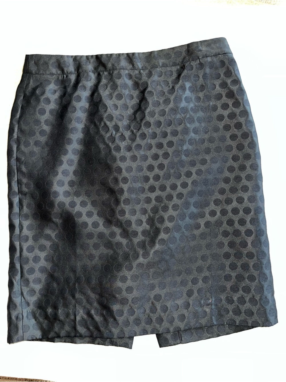 J. Crew Black Polka Dot Pencil Skirt